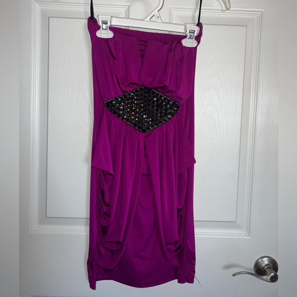 Strapless mini dress